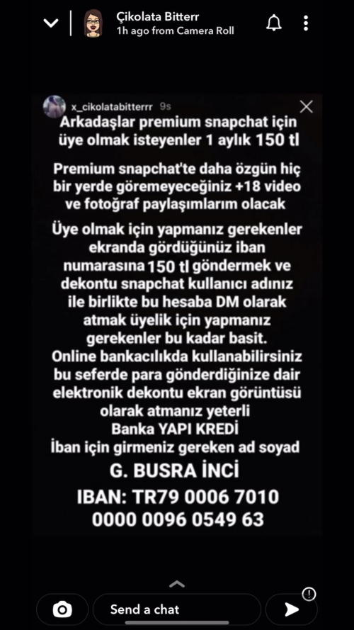 x_cikolatabitterr Instagram turkish girl