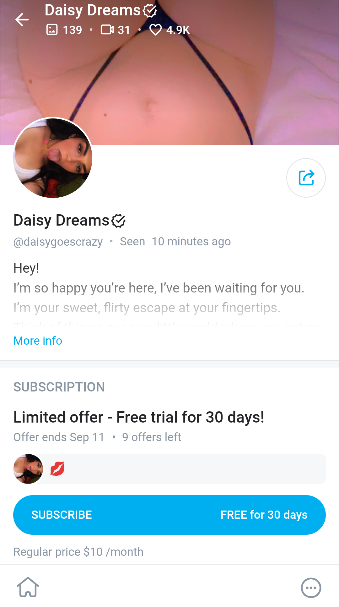 Daisy Dreams @dreamingofdaisyy @daisygoescrazy